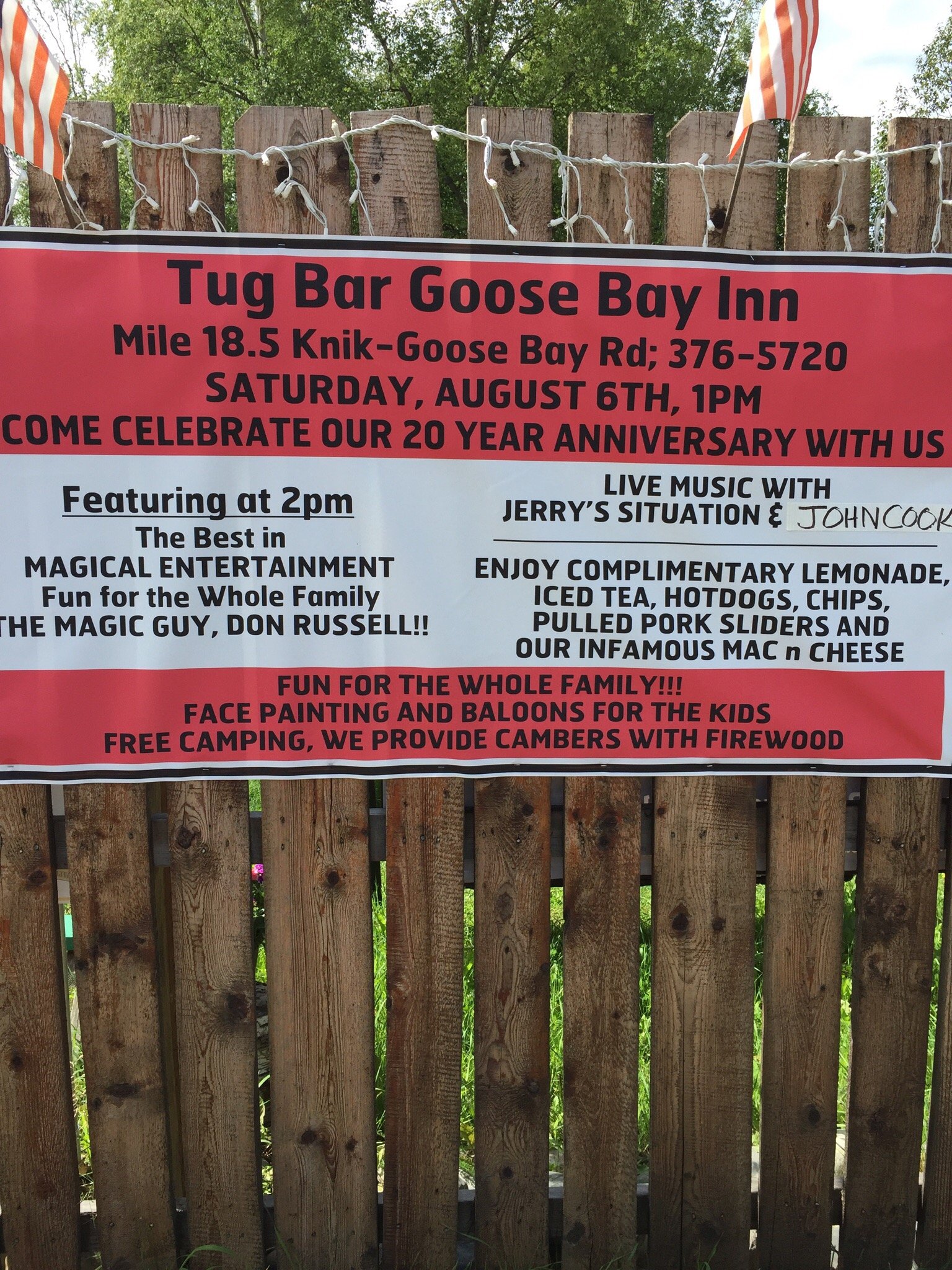 Tug Bar & Liquor-Goose Bay Inn Menu