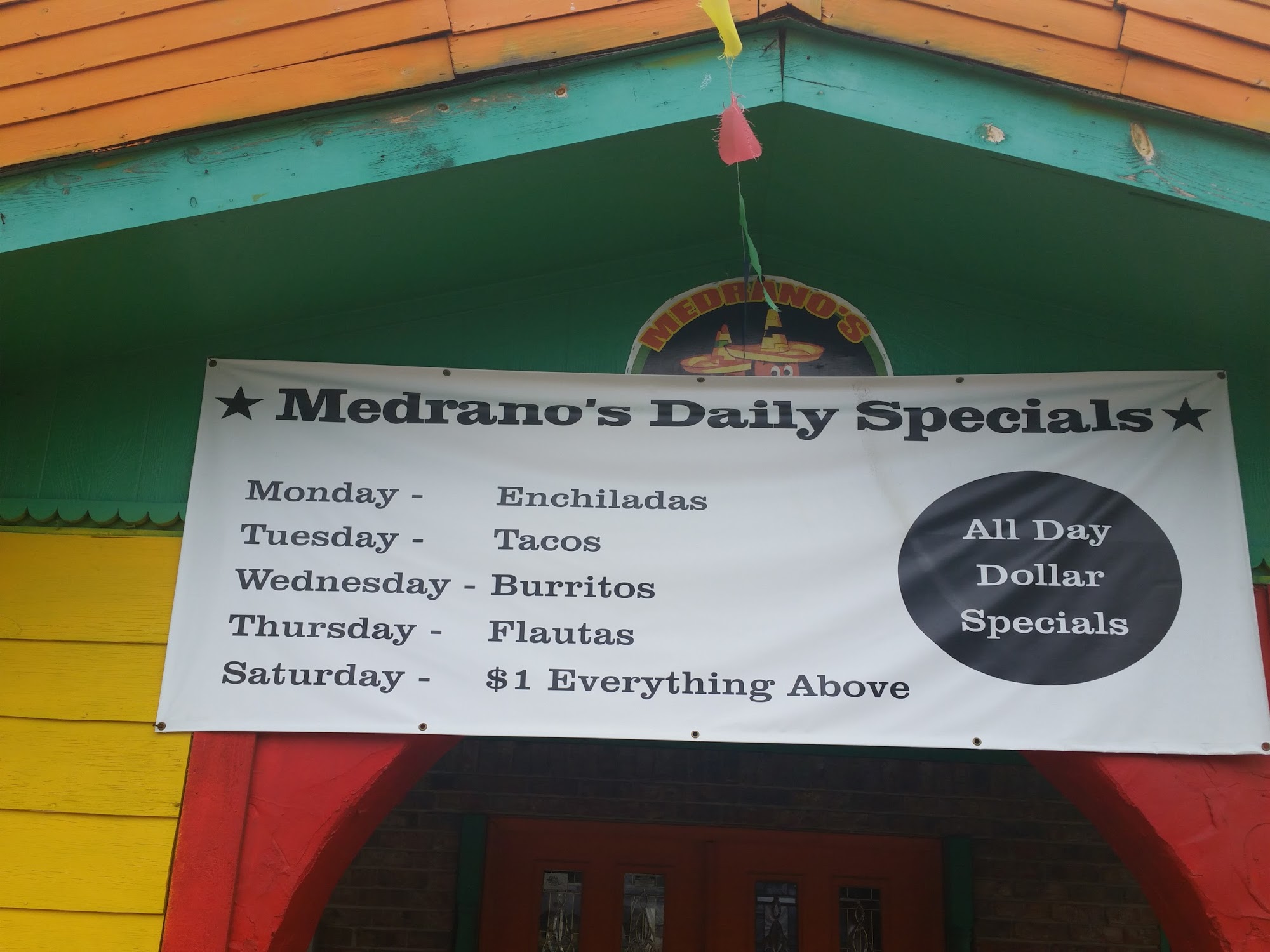 Medrano's mexican restaurant Menu