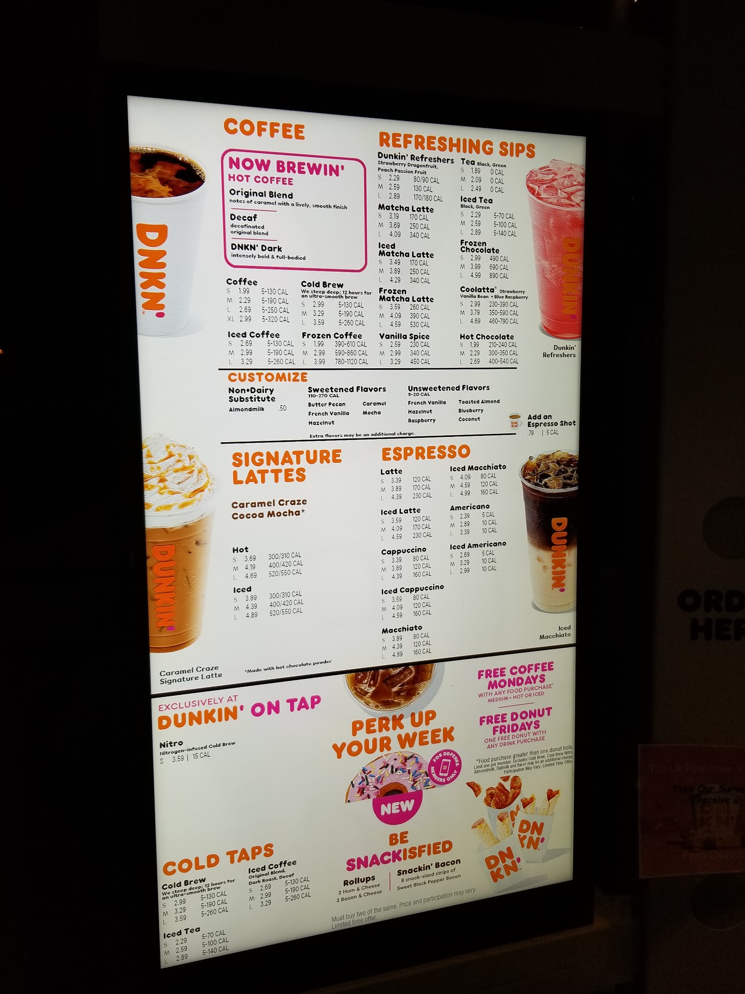 Dunkin' Menu