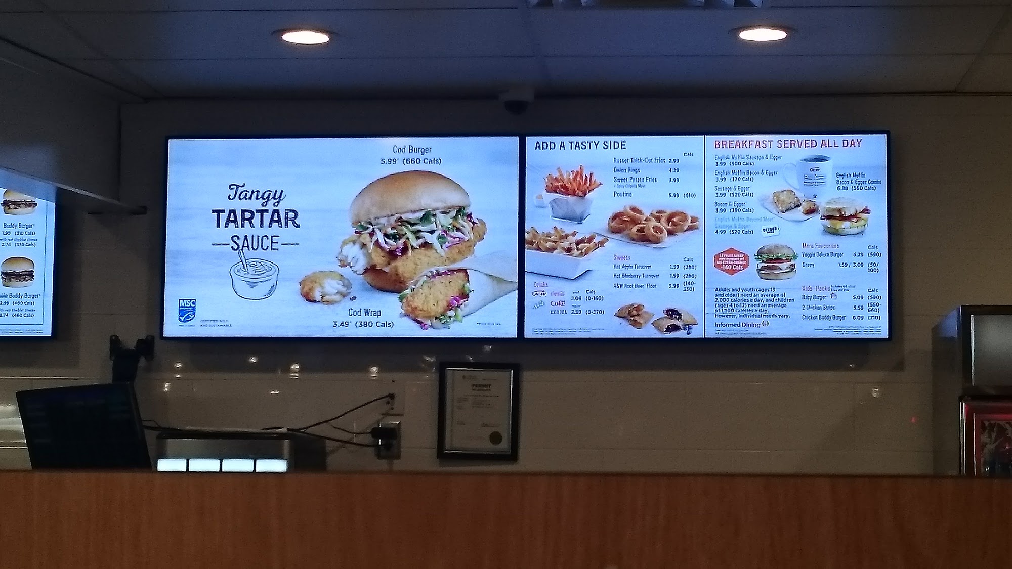 A&W Canada Menu