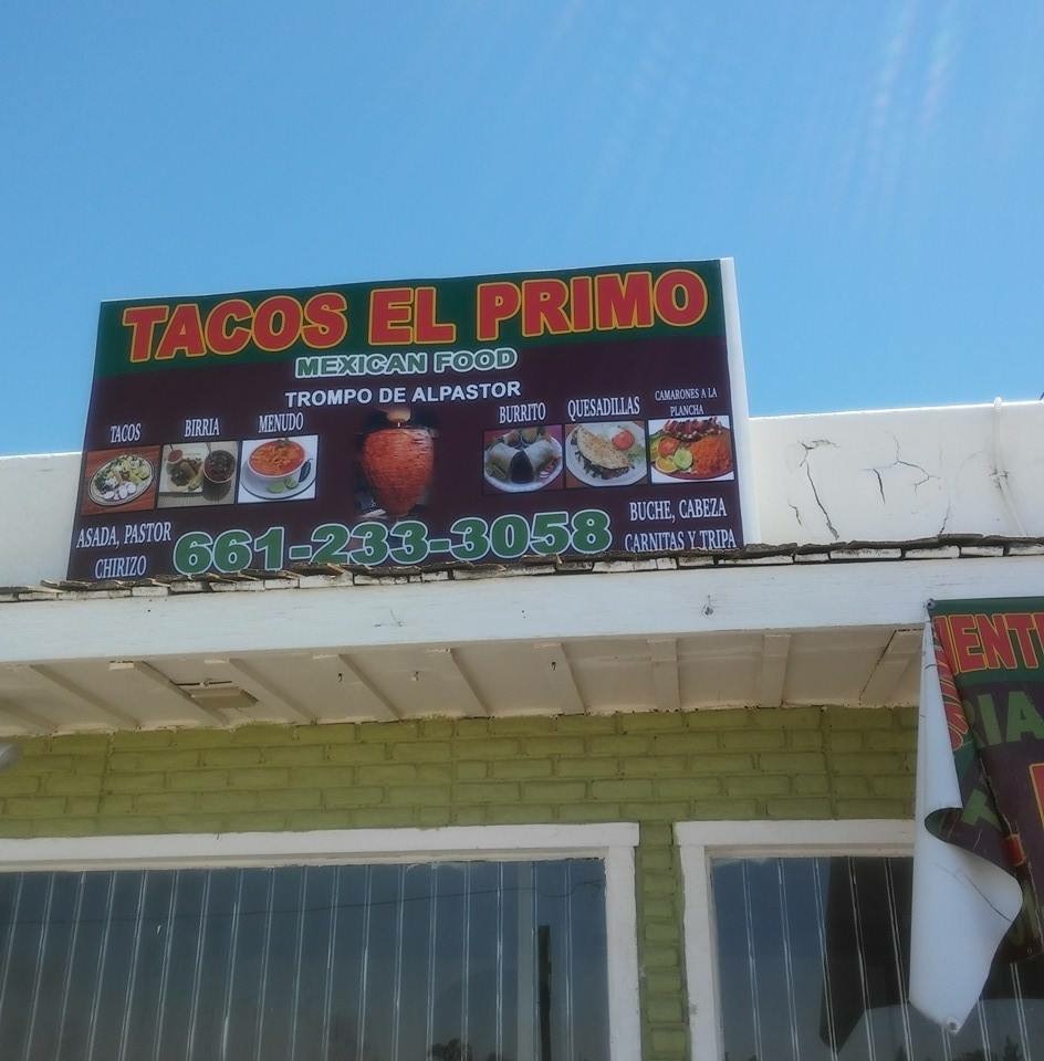 Tacos El Primo Menu