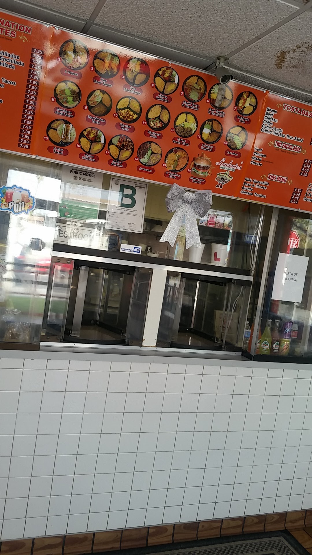 Lamberto's Mexican Food Menu