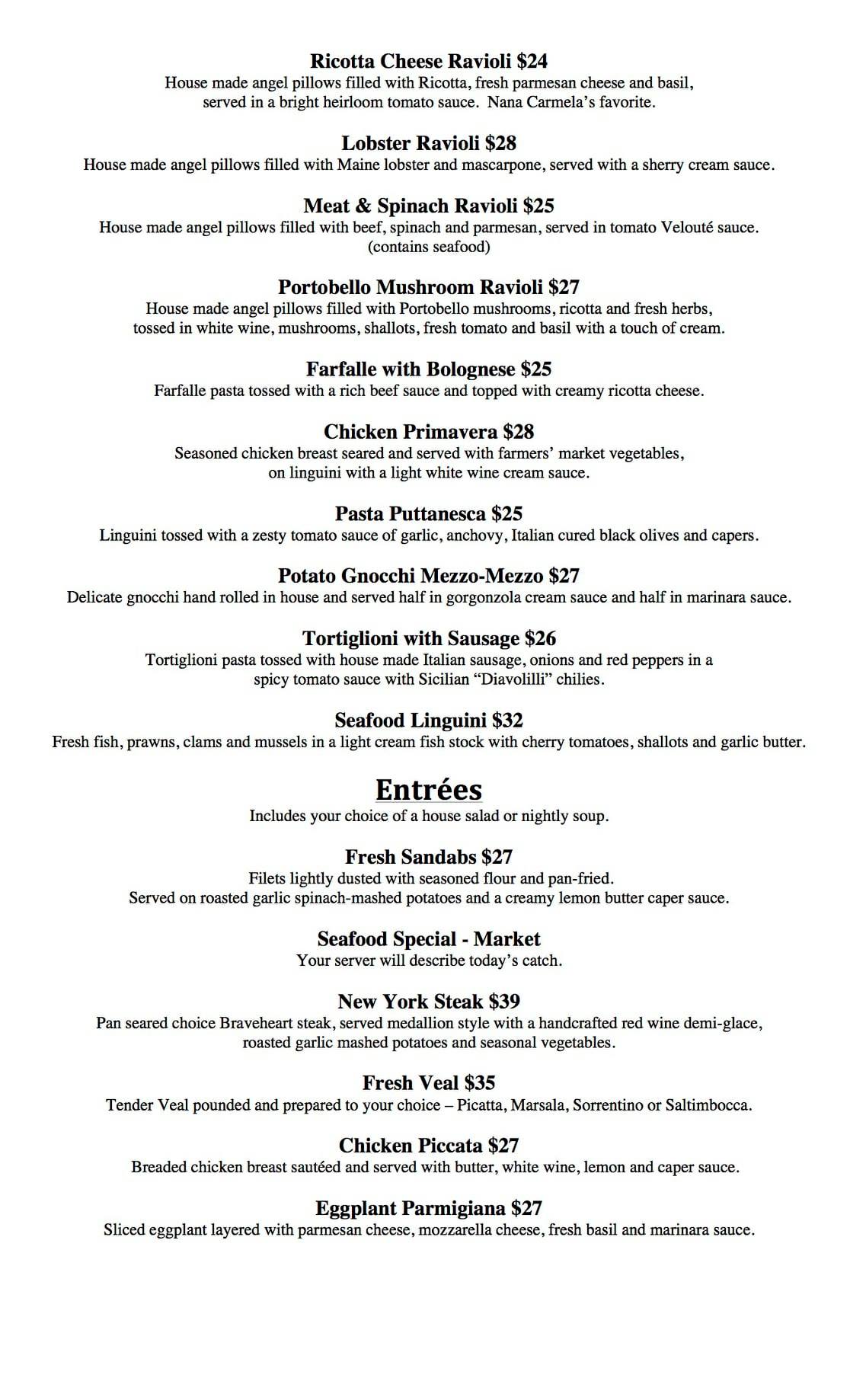 La Mia Cucina 208 17th St, Pacific Grove