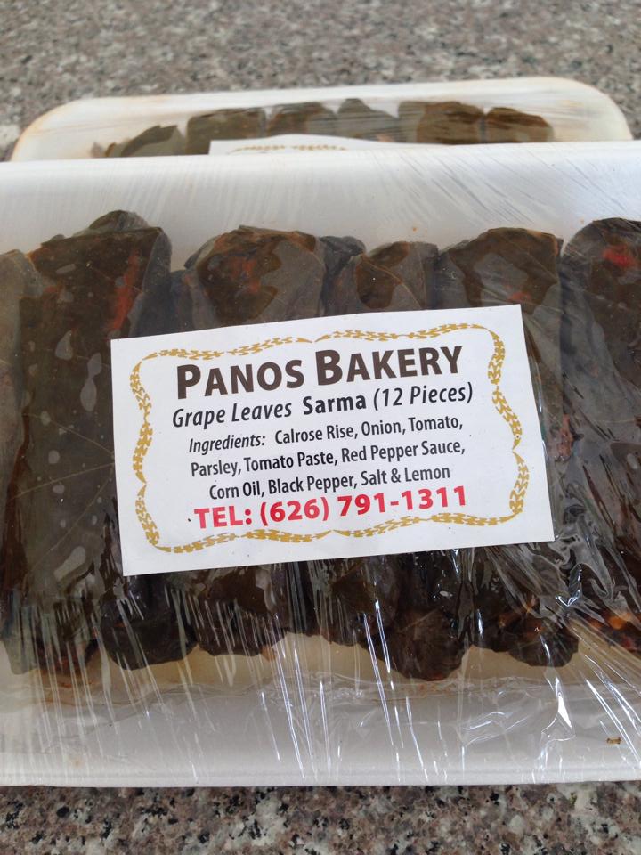 Panos Bakery Menu
