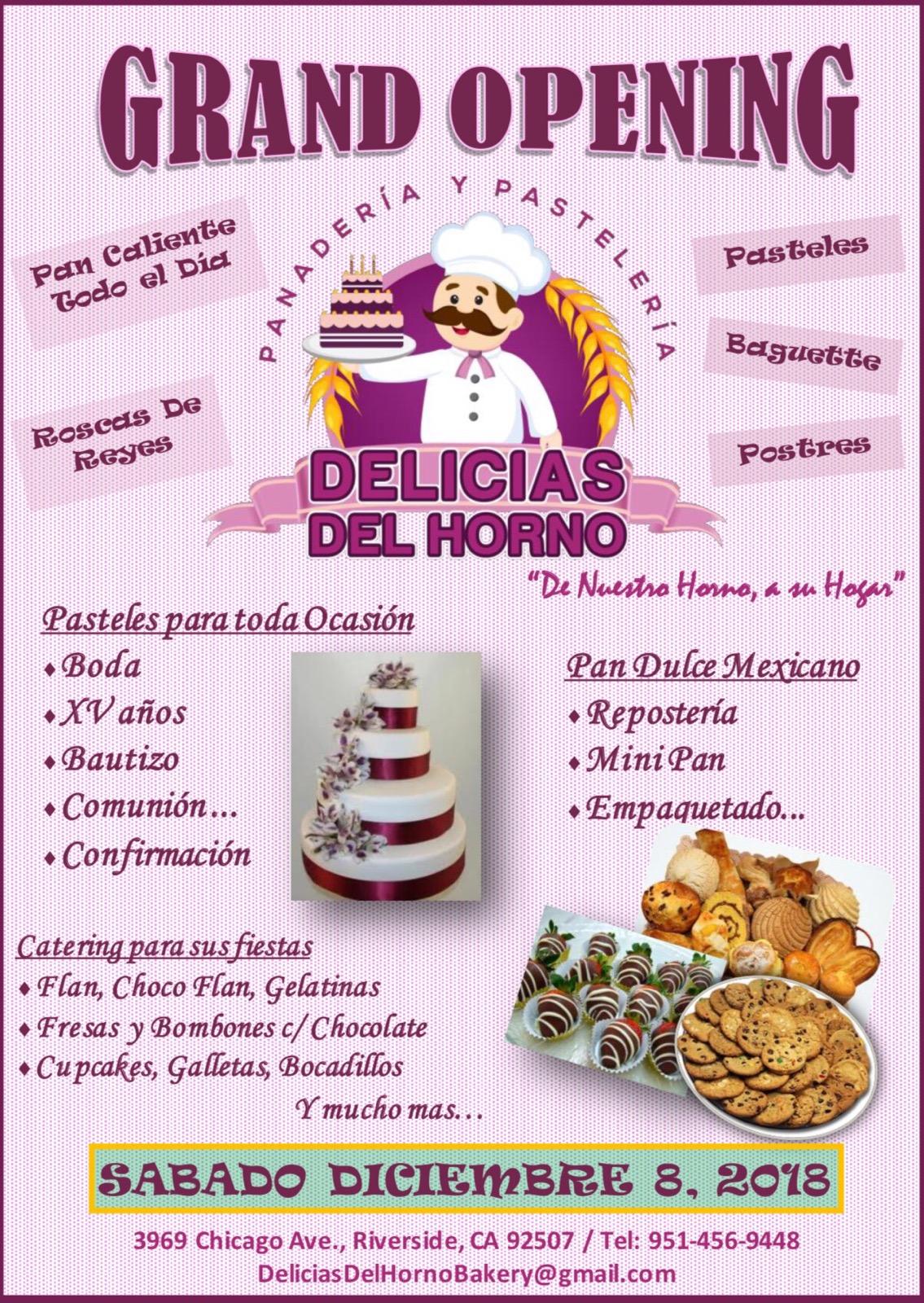 DELICIAS DEL HORNO BAKERY Menu