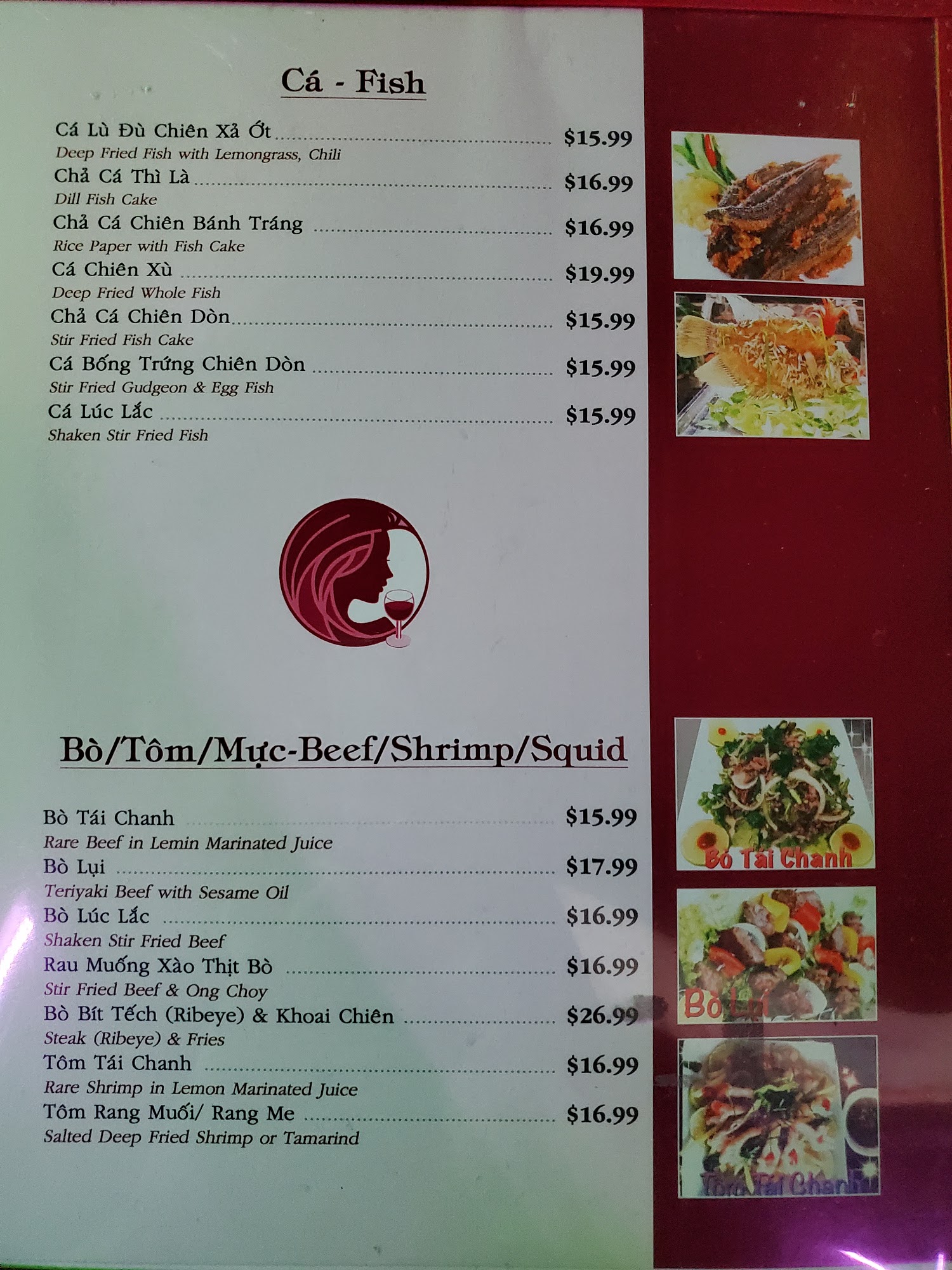 Quan Khat Menu