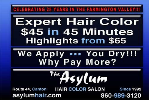 The Asylum Hair Salon 290 Albany Turnpike, Canton Connecticut 06019