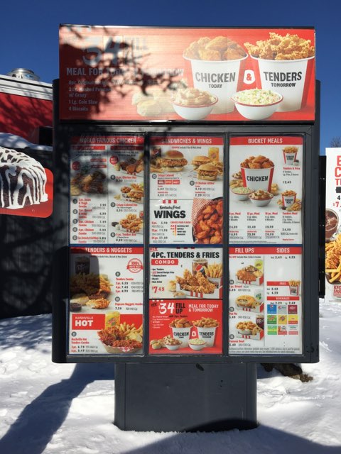 KFC Menu