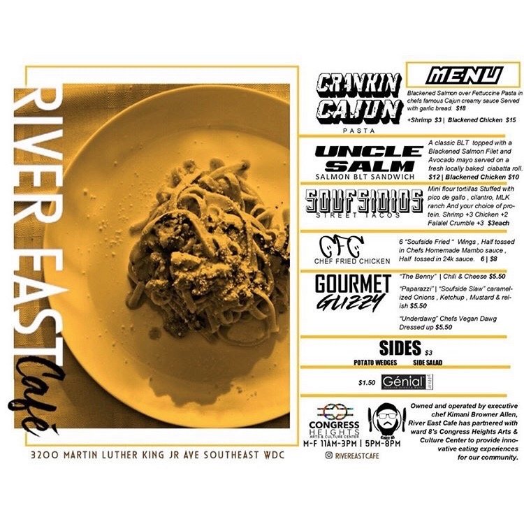 River East Cafe Menu