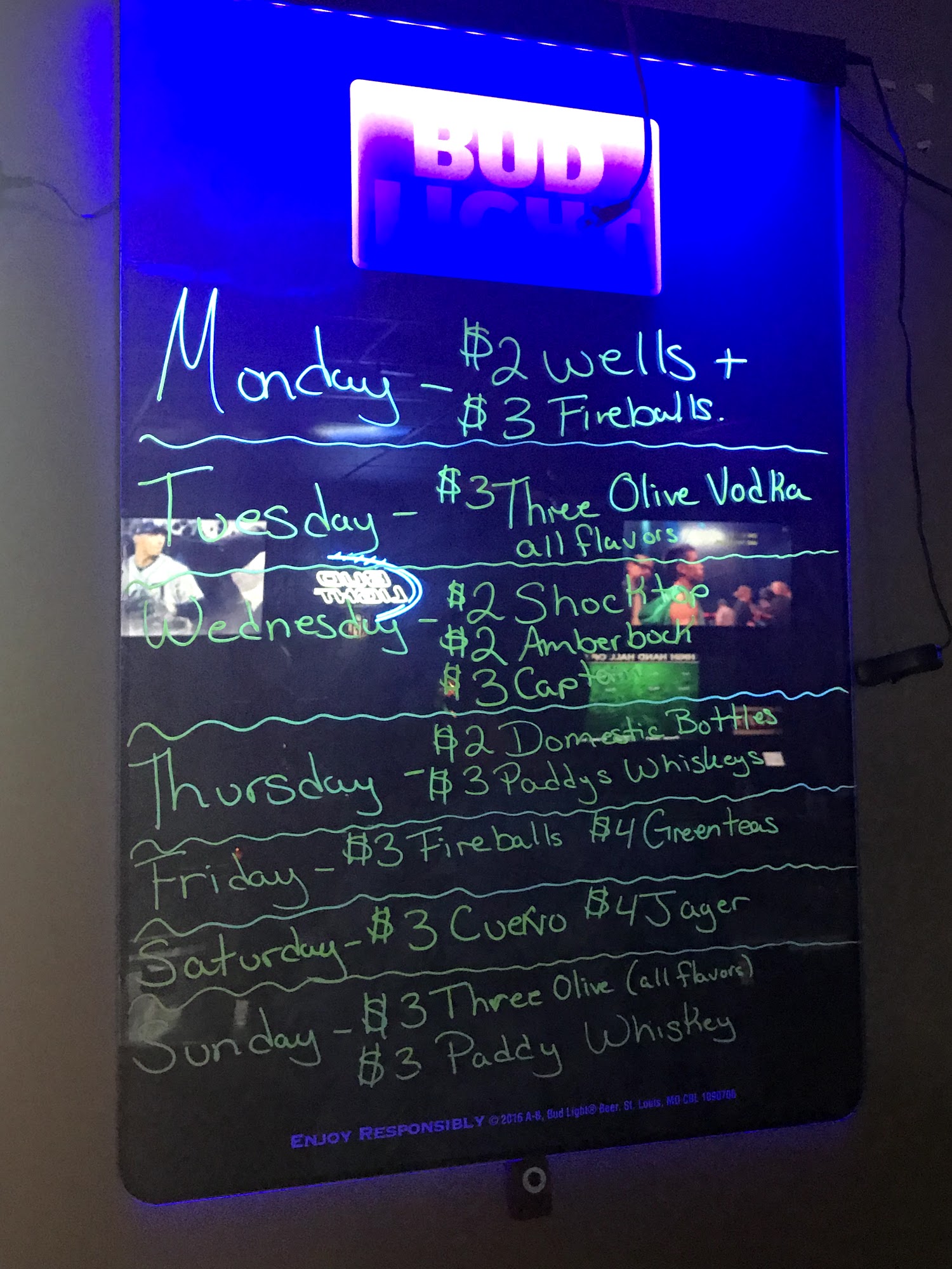 Shenanigans Irish Pub Menu