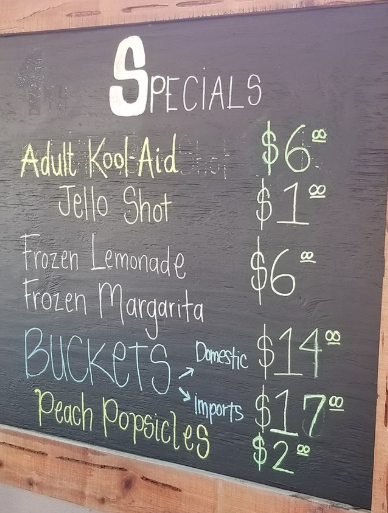 Some Place Else Tiki Bar Menu