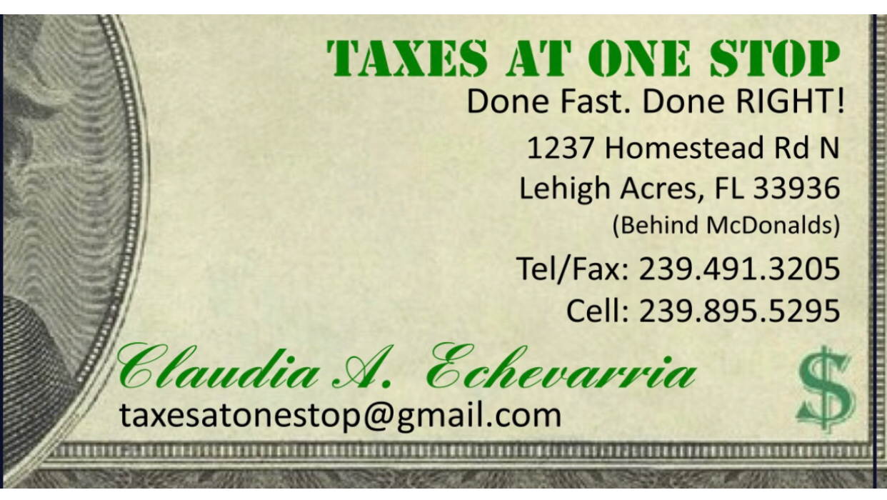 Taxes at One Stop