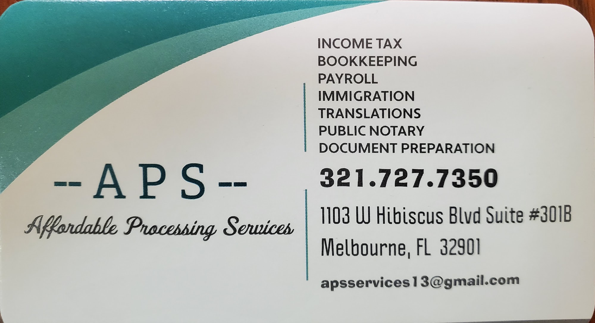 APS Affordable Processing Service
