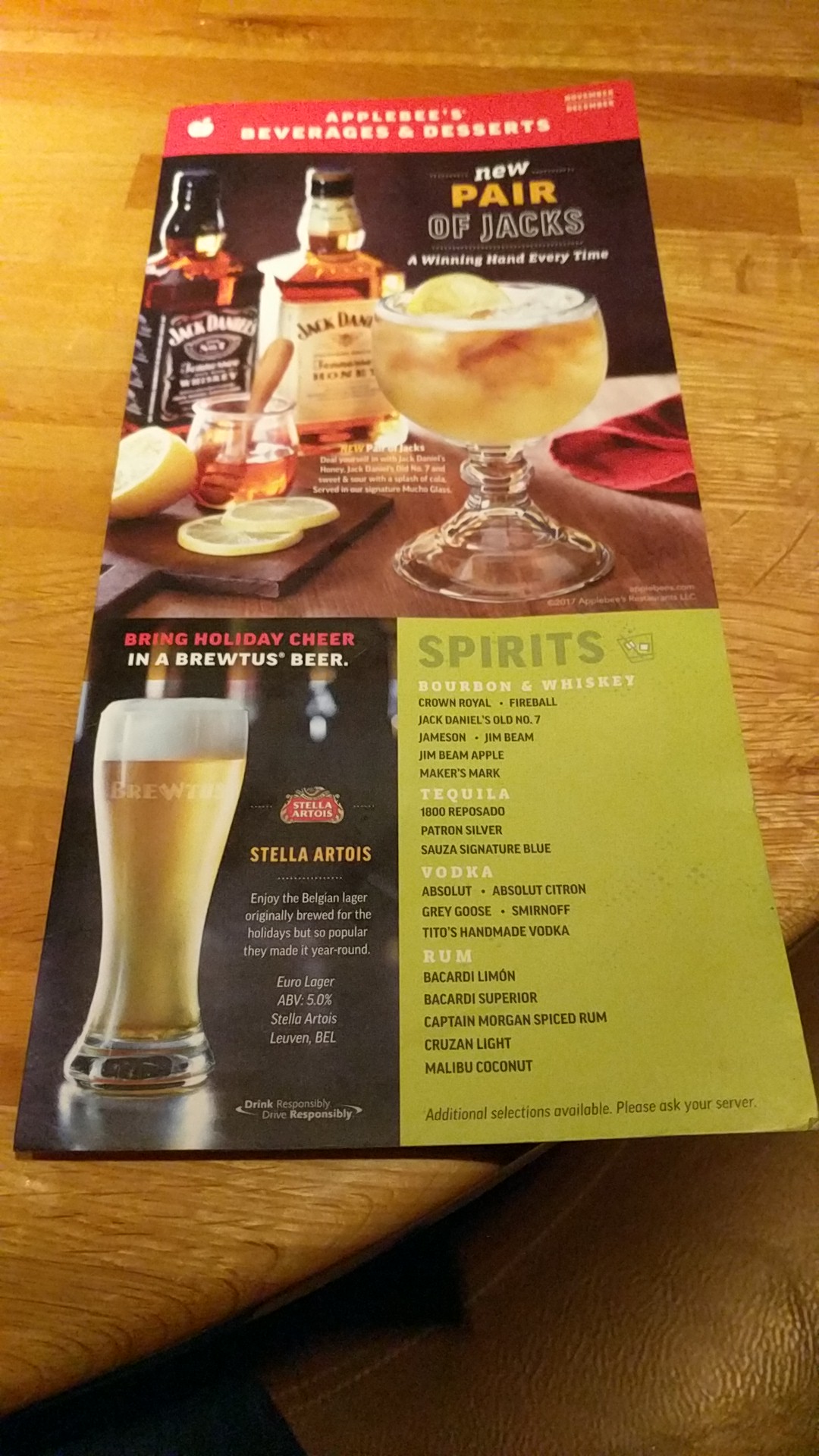 Applebee's Grill + Bar Menu