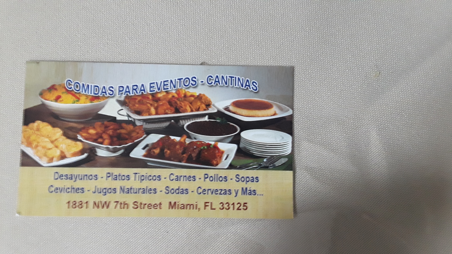 Cafe Sabroso restaurant Menu