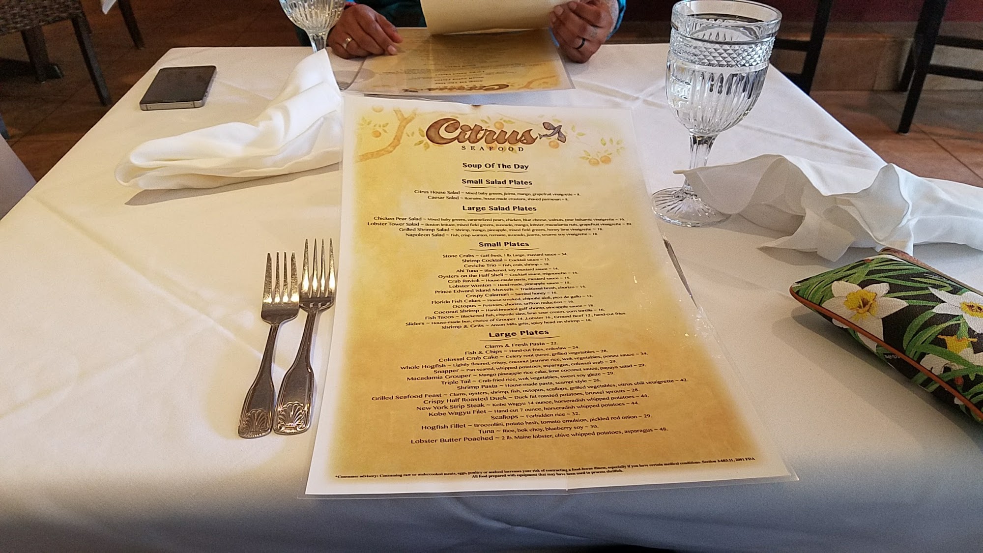 Citrus Restaurant Menu