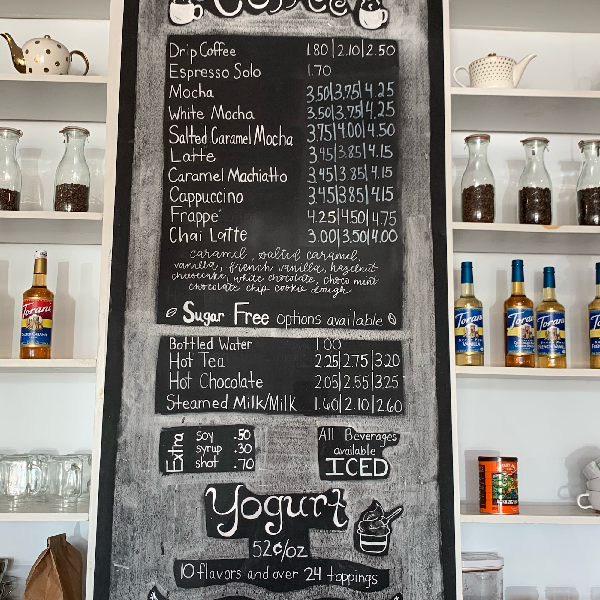 The Frozen Bean Menu