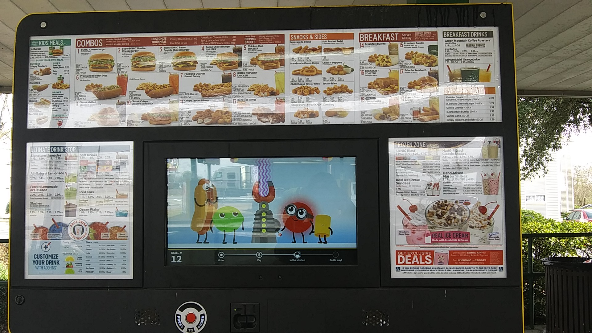 Sonic Drive-In Menu