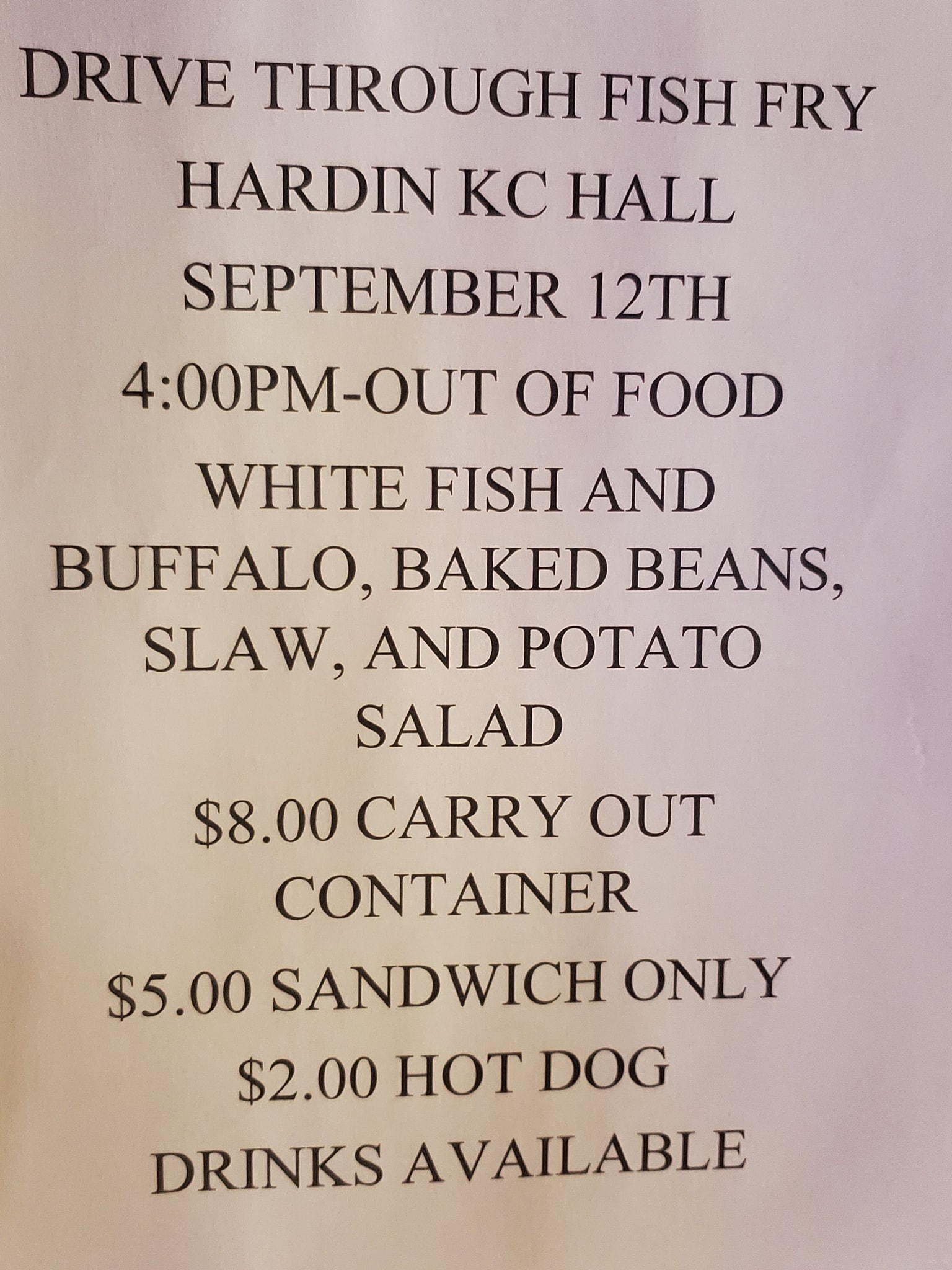 Big John's corner Menu