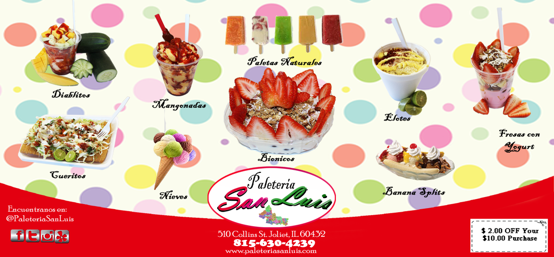 Paleteria San Luis Menu