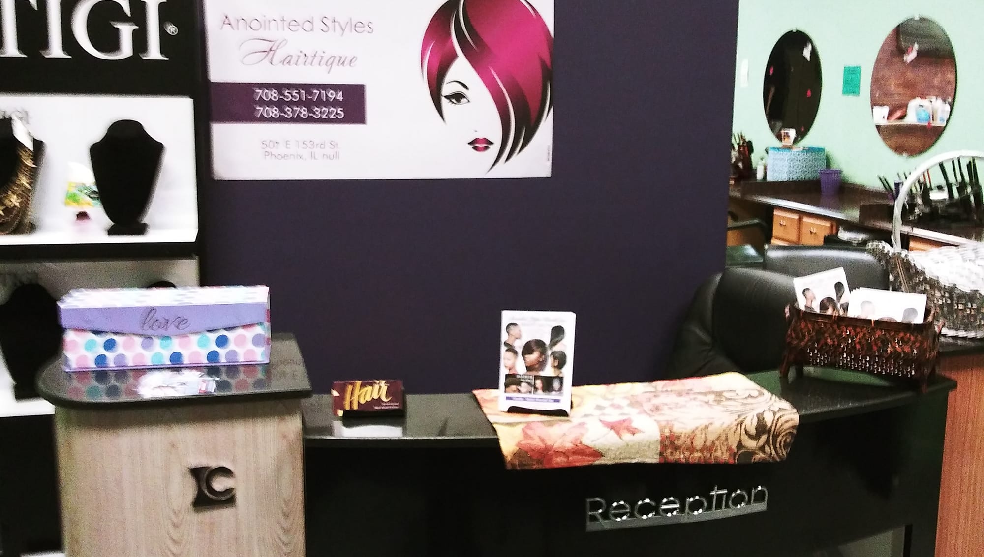ANOINTED STYLES HAIRTIQUE 1817 West 170th Street, Hazel Crest Illinois 60429