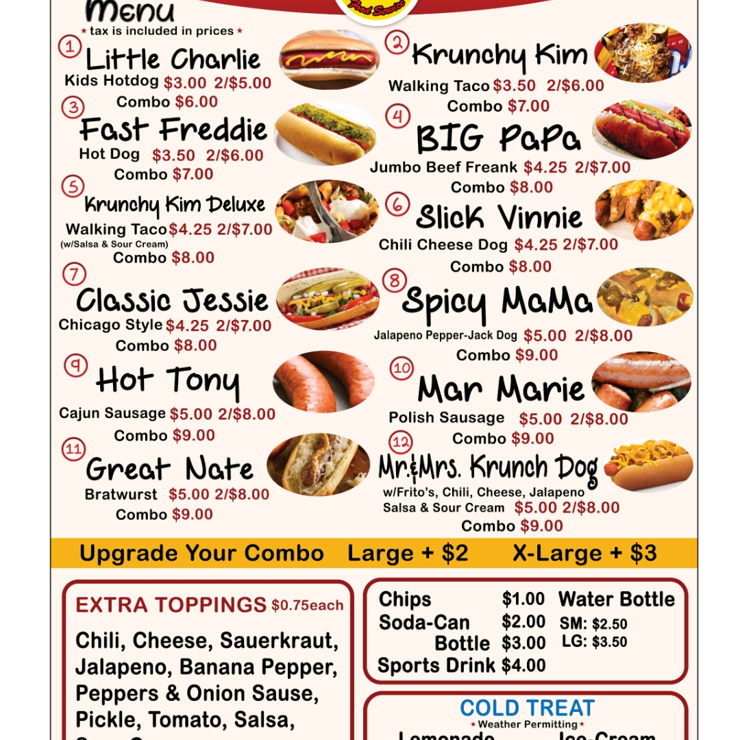 Kitchen Corner Menu