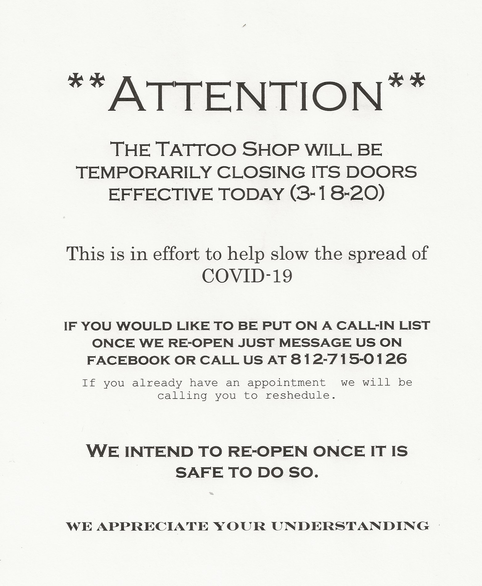 The Tattoo Shop 126 W Locust St, Boonville Indiana 47601