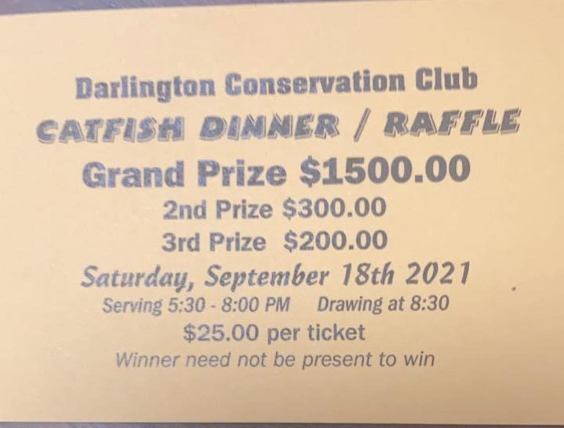 Darlington Conservation Club Menu