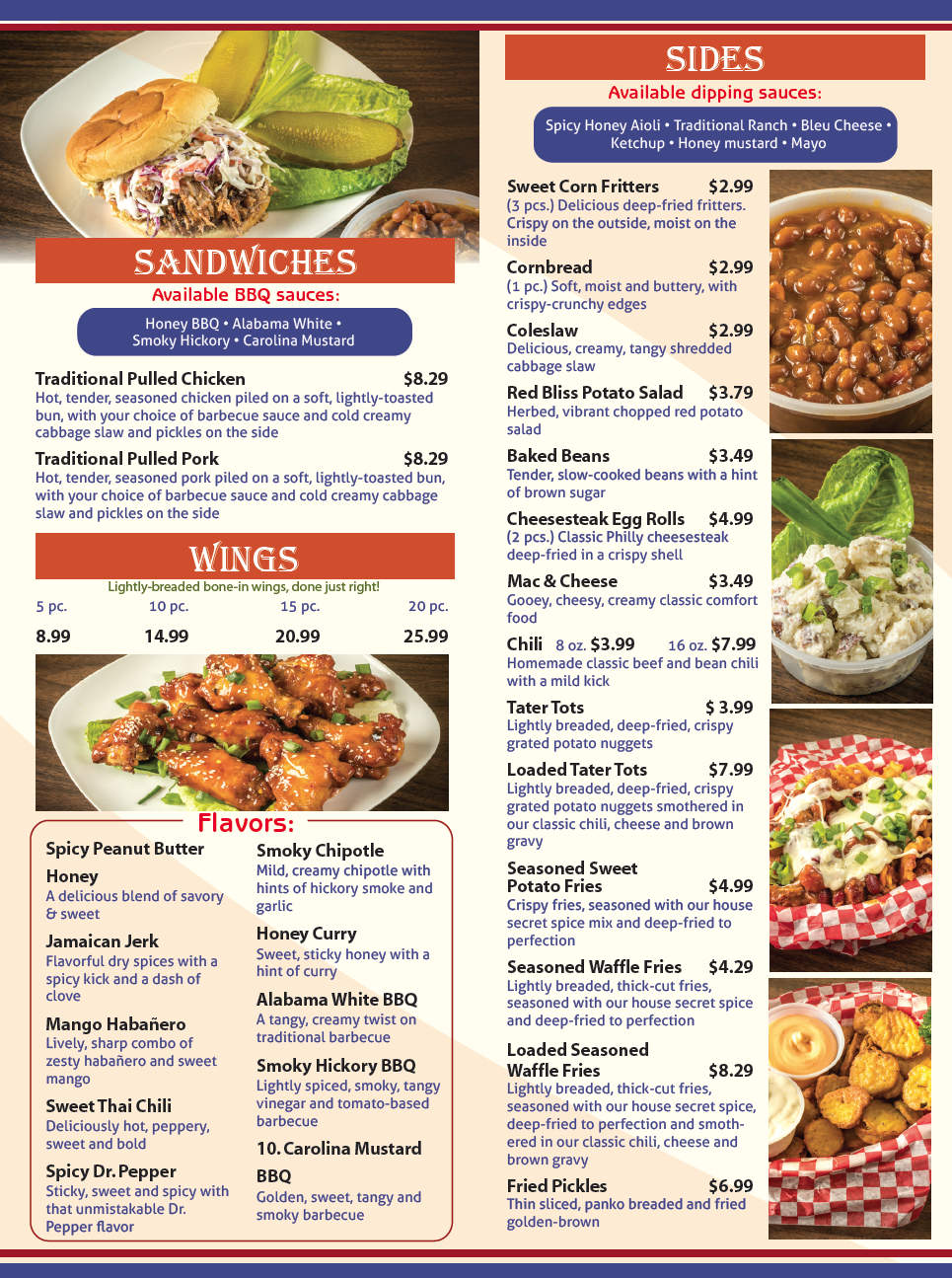 Uncle Joe's BBQ Menu