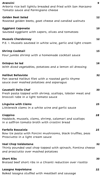 Vico Ristorante Italiano 89 Central St, Norwood