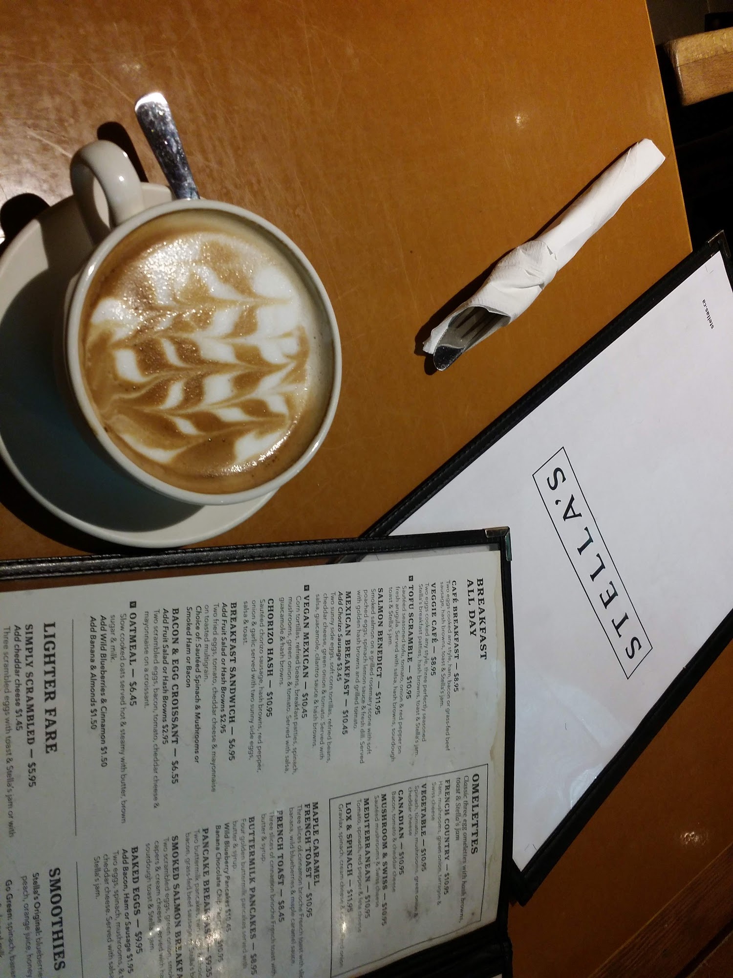 Stella's on Sherbrook Menu