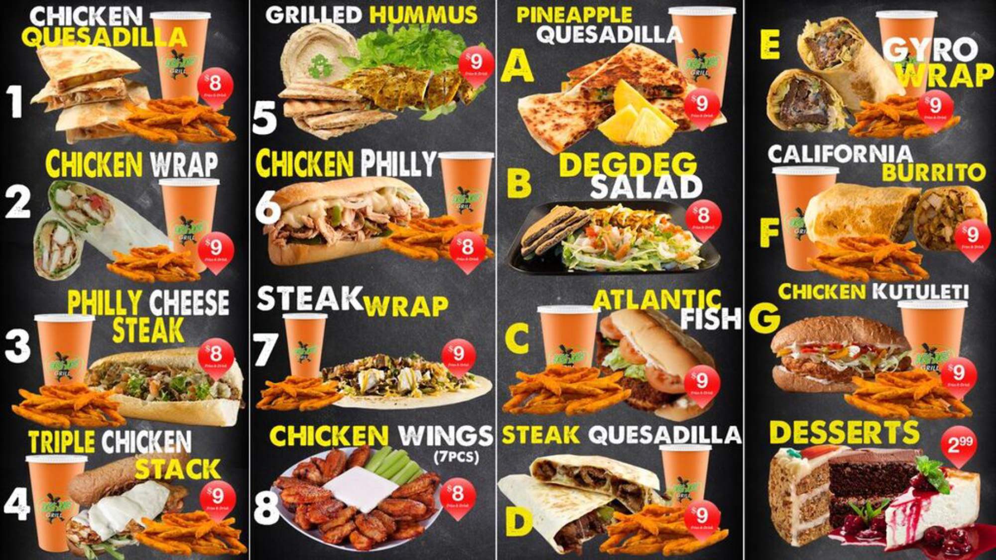 Deg Deg Grill Karmel mall Menu