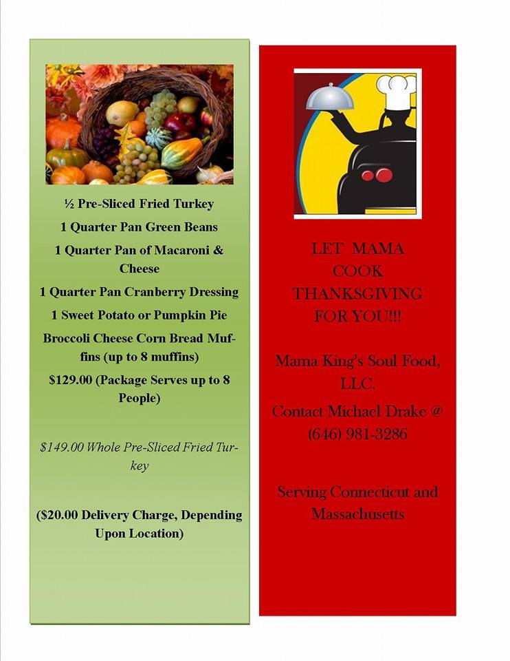 Mama P's Soul Food Menu