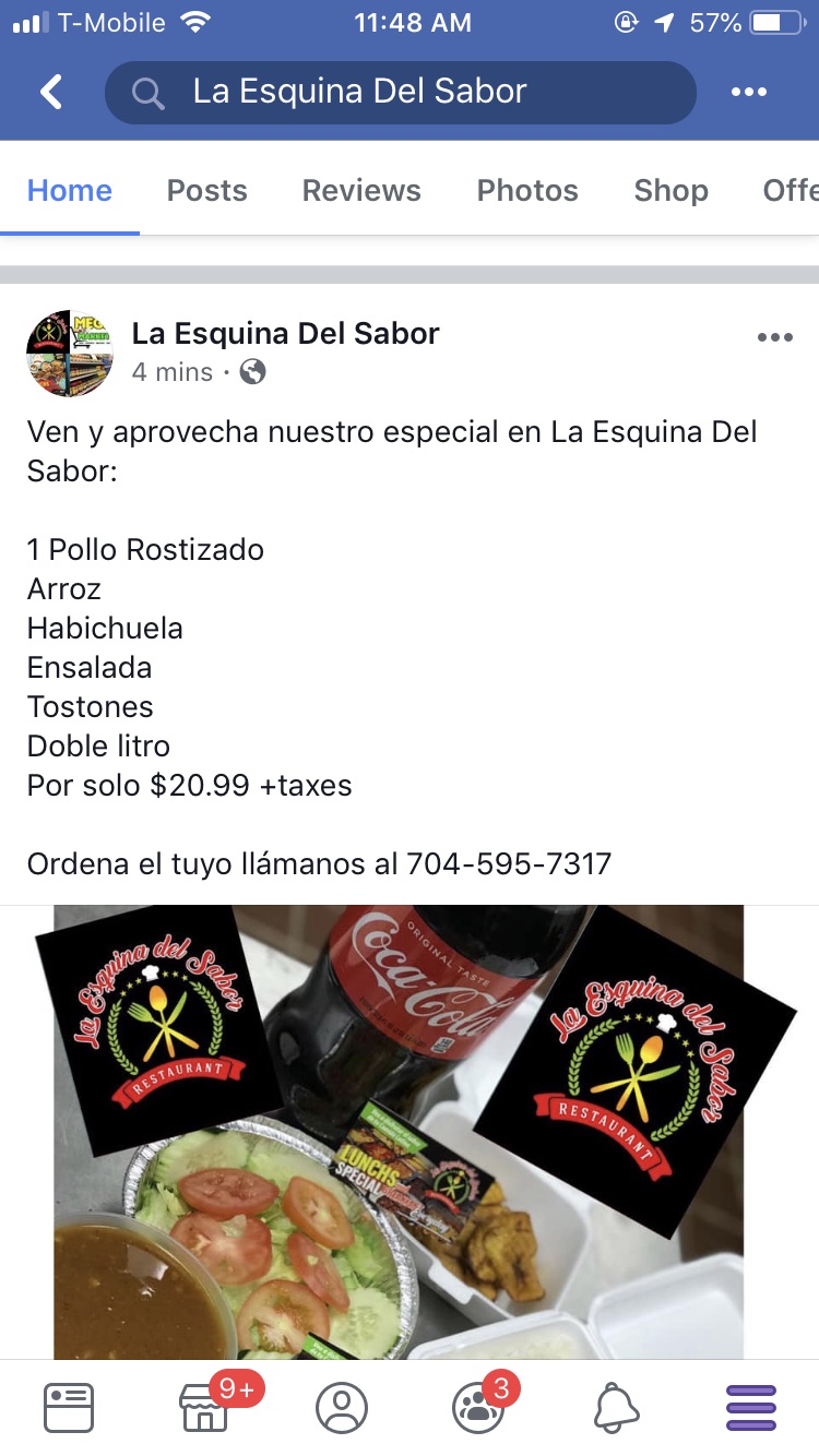 La Esquina Del Sabor Menu