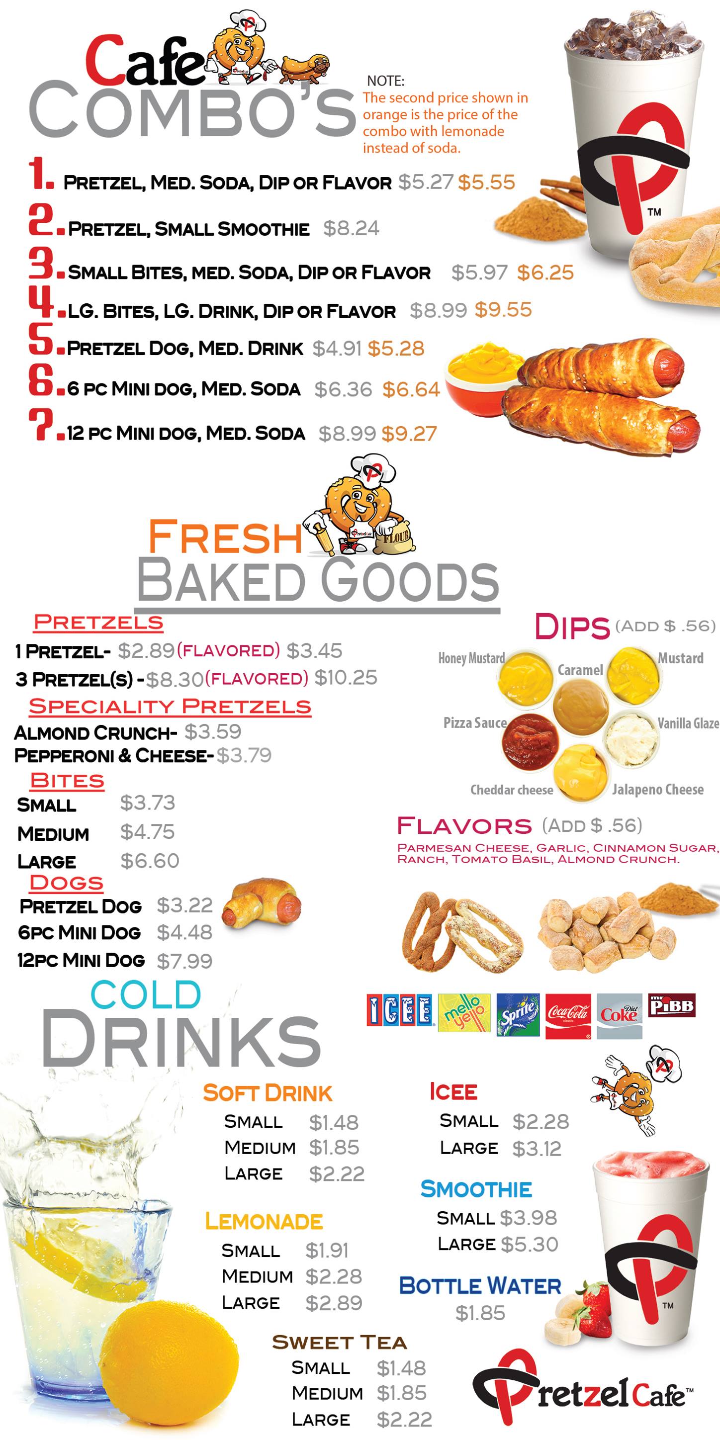Pretzel Cafe Menu