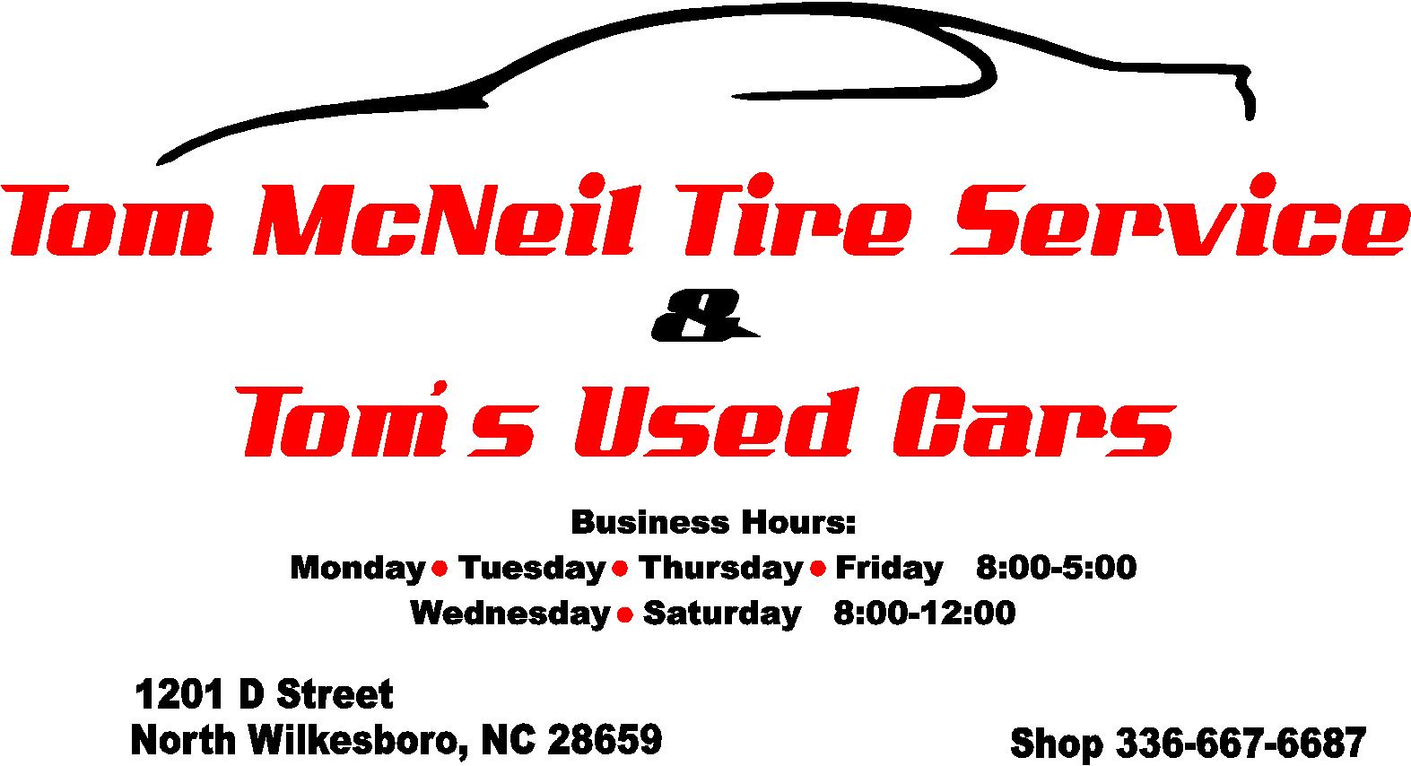 Tom McNeil Tire Service & Tom's Used Cars