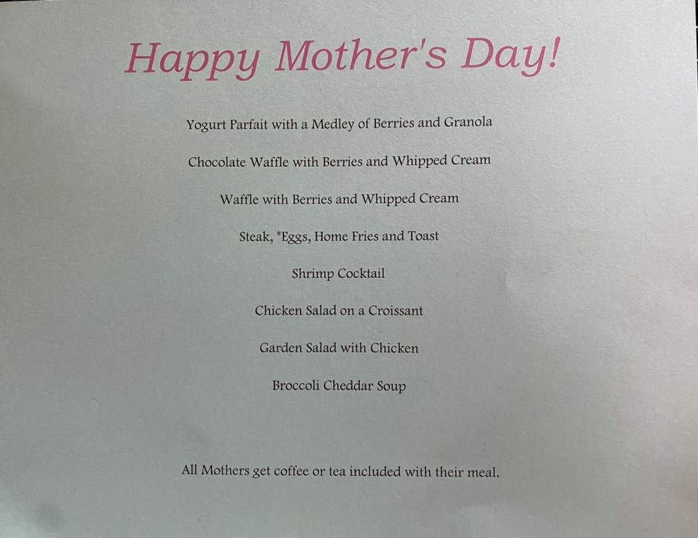 The Moody Mug Cafe Menu