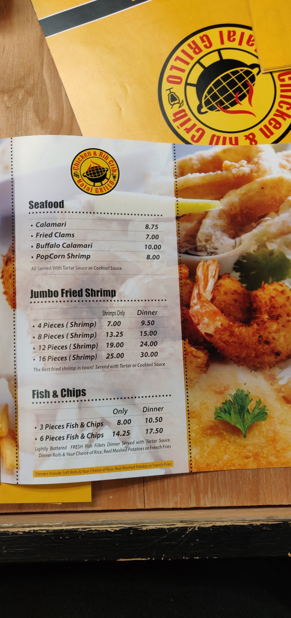 Halal Grillo Menu