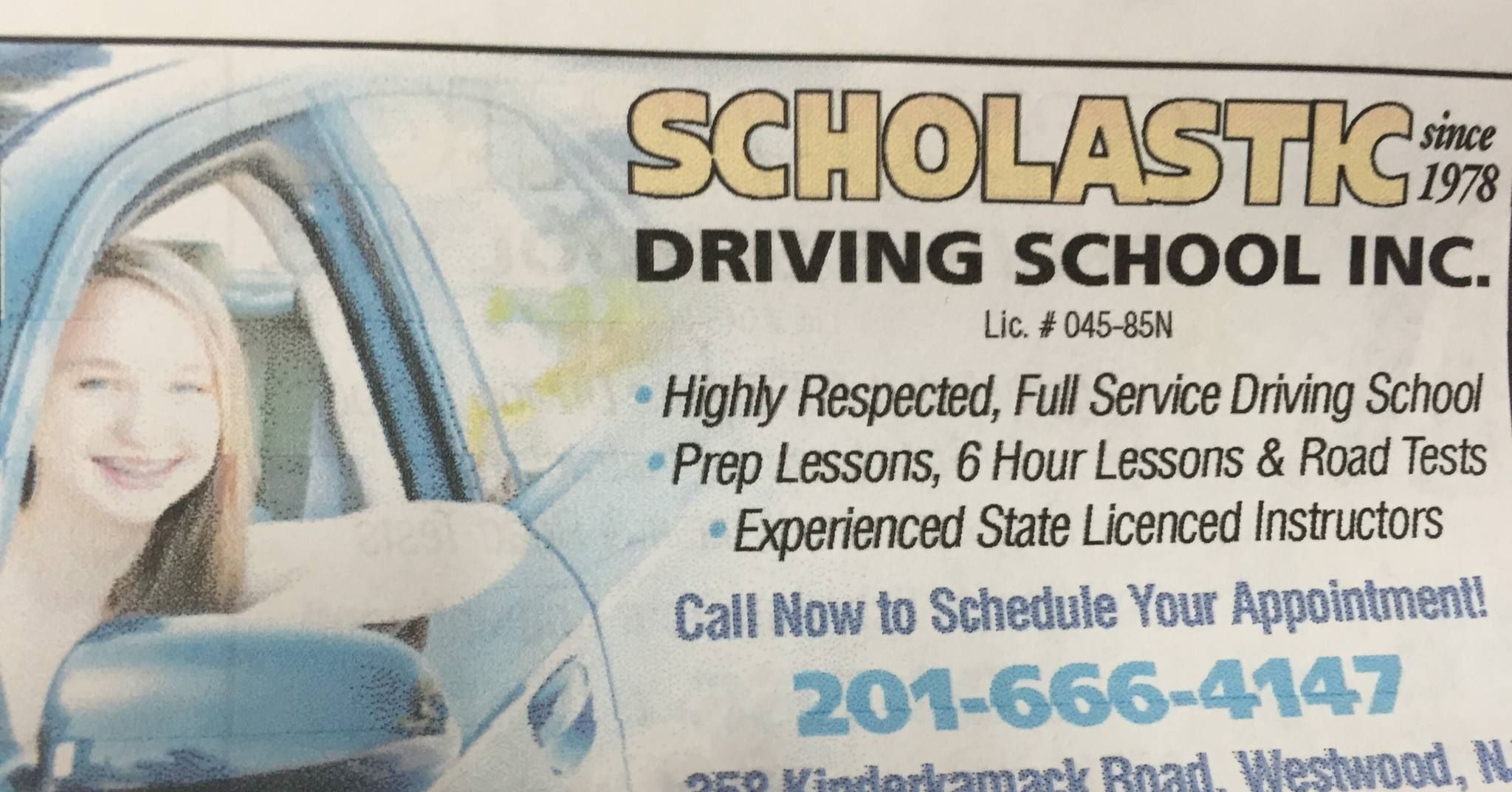 Scholastic Driving School Inc 12 Lincoln Blvd, Emerson New Jersey 07630