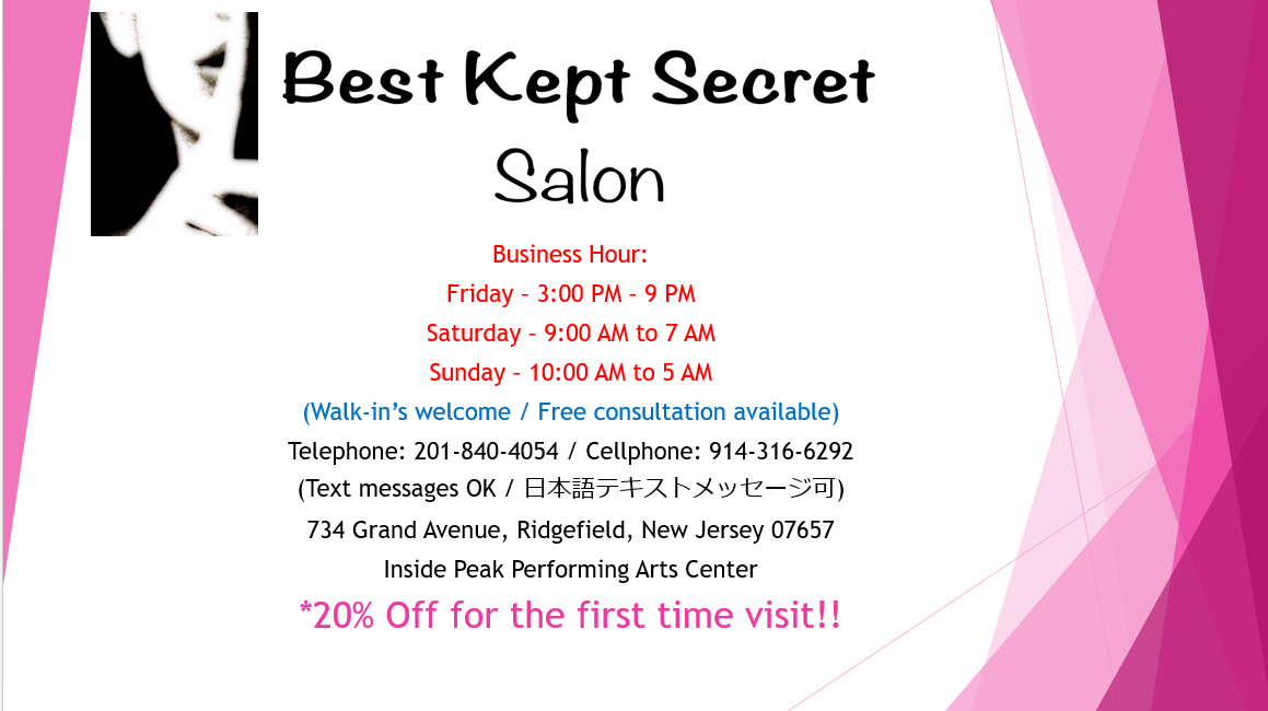 Best Kept Secret Salon 482 Kinderkamack Rd, River Edge New Jersey 07661