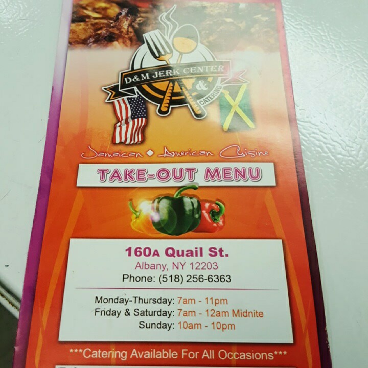 D And M Jerk Center Menu