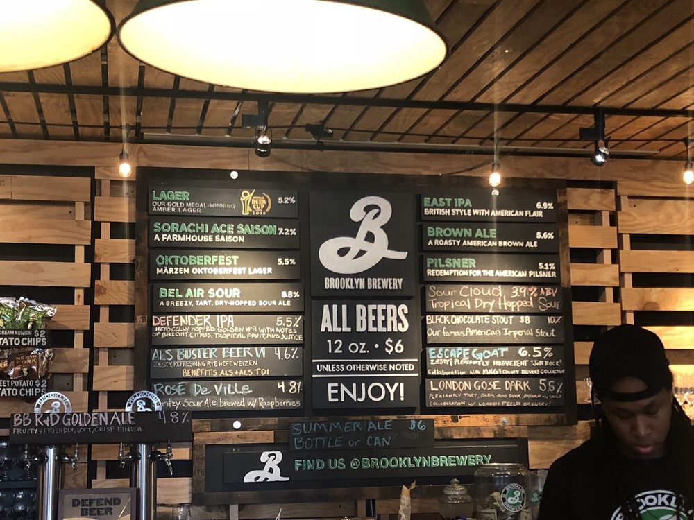 Brooklyn Brewery Menu