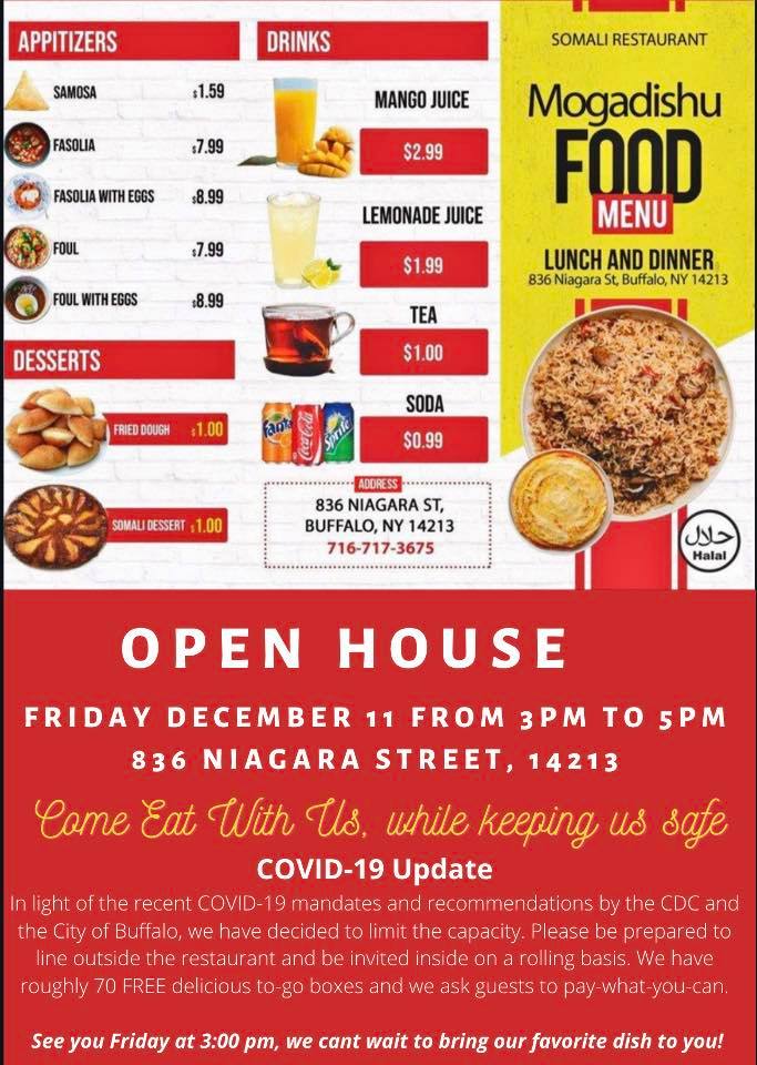 Mogadishu somali food Menu