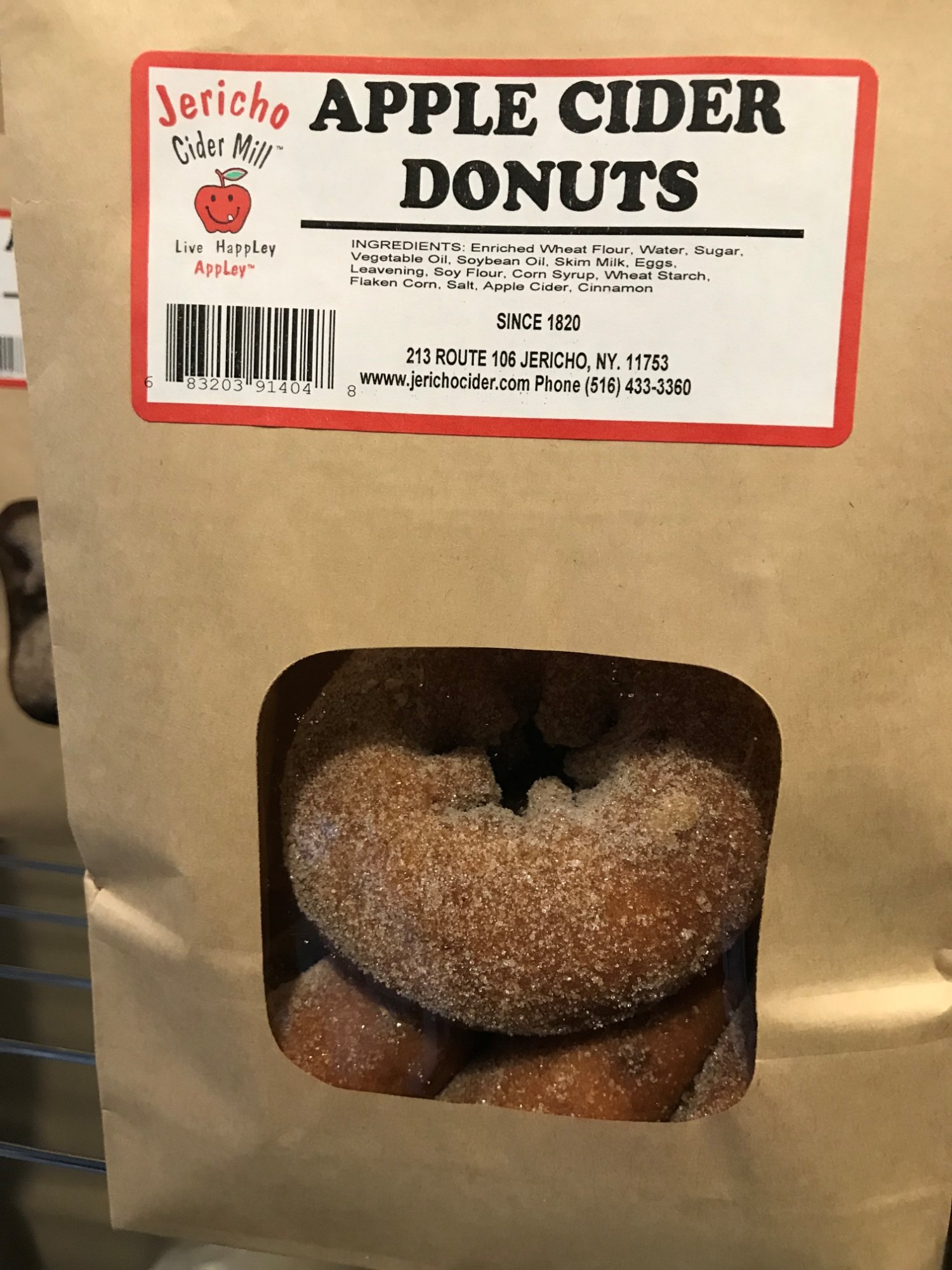 Jericho Cider Mill Menu