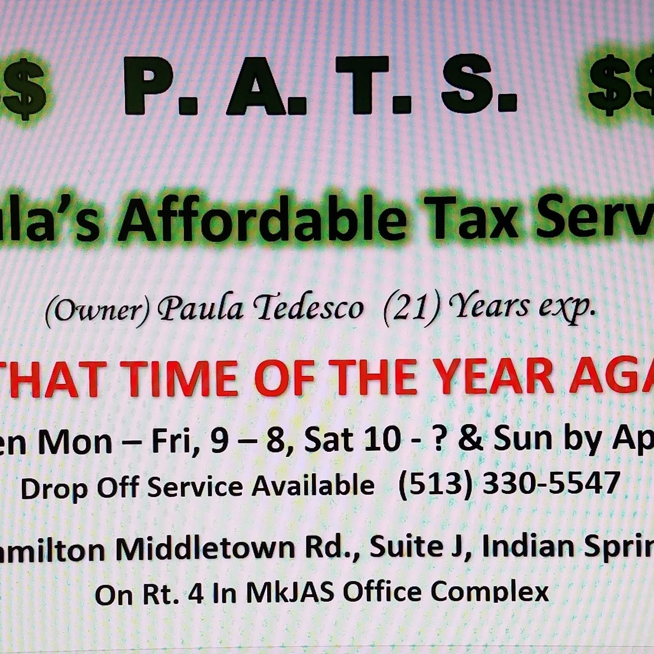 Paula's Affordable Tax Service & Associates