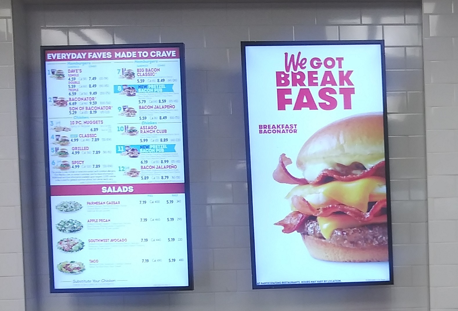 Wendy's Menu