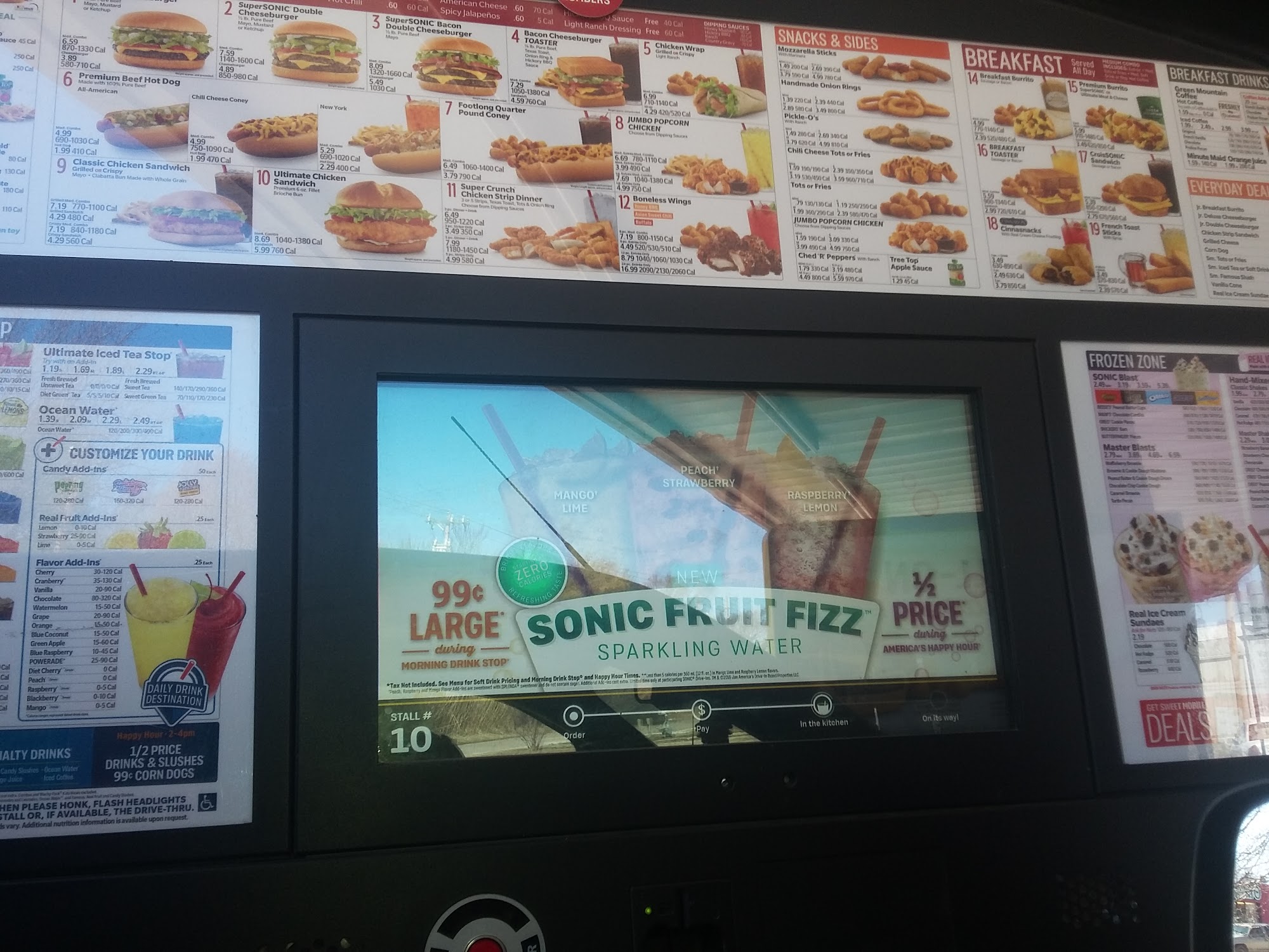 Sonic Drive-In Menu