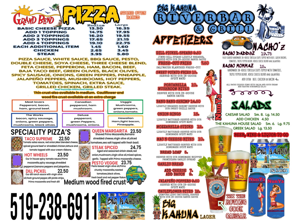 BIG KAHUNA RIVERBAR & GRILL 26 Ontario St S, Grand Bend, ON N0M 1T0
