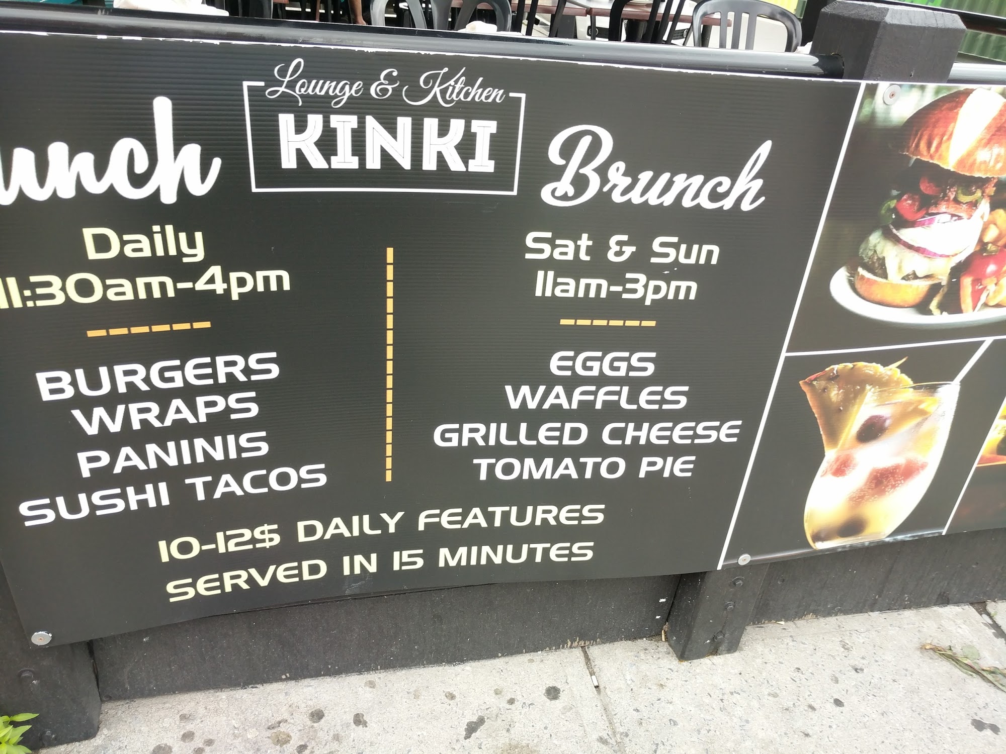 Kinki Lounge Kitchen Menu