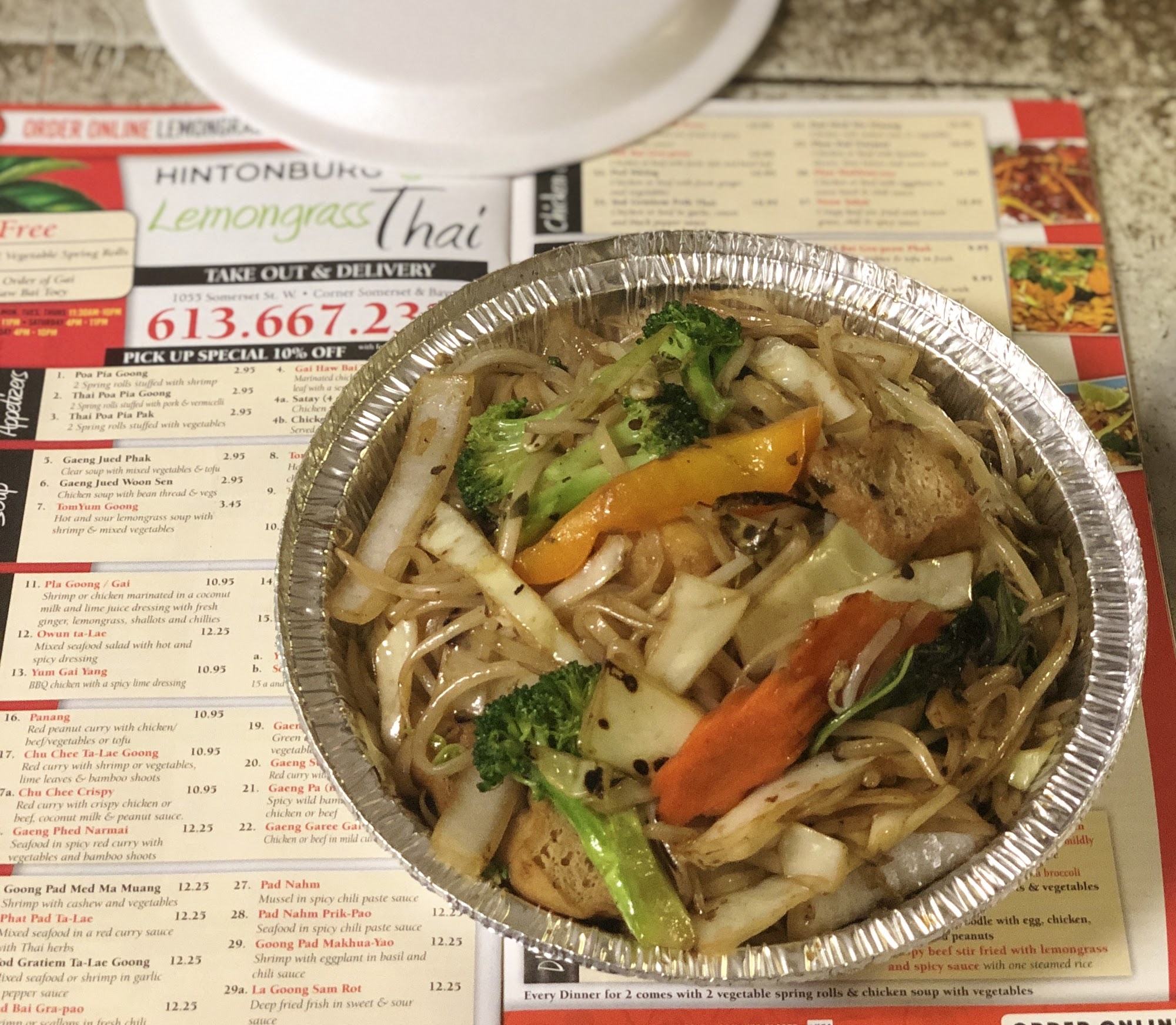 Somerset Lemon Grass Thai Menu